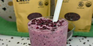 Smothie de fresa con nibs de cacao CACEP