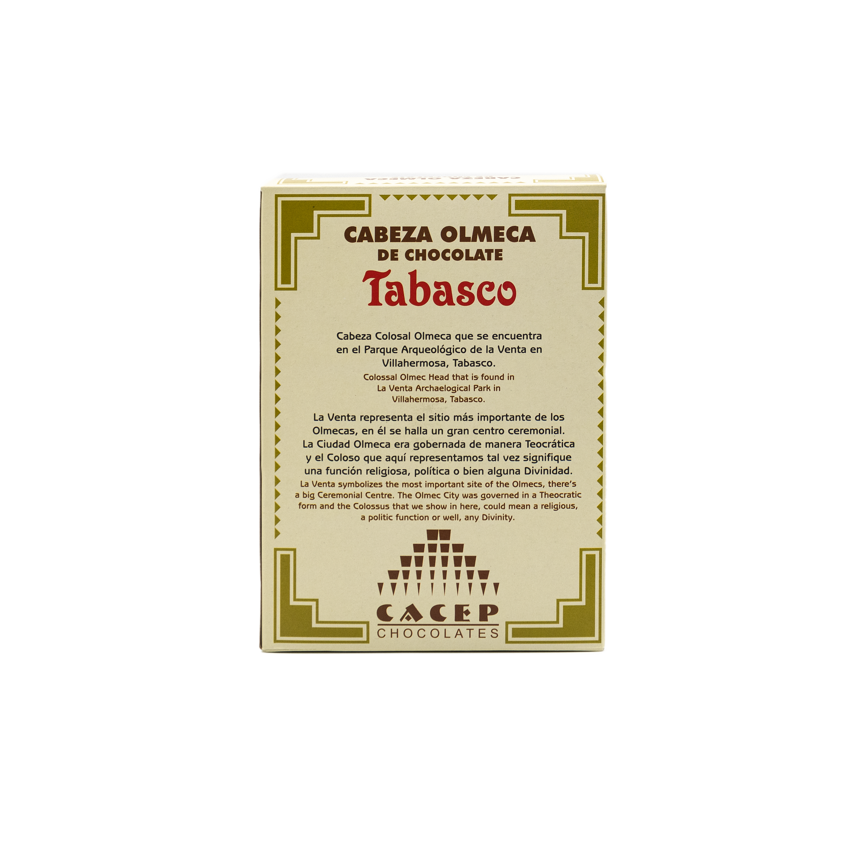 Cabeza olmeca de chocolate oscuro, 500g