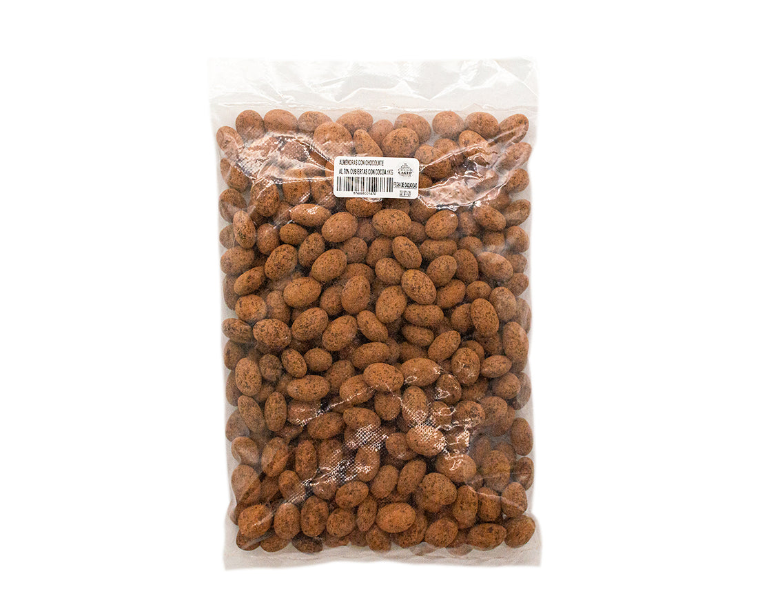 Almendras con chocolate semi amargo, 1 kg