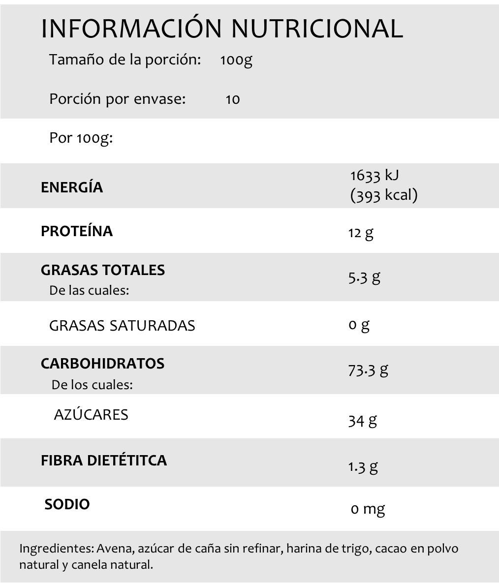 Avena con cacao 1 kg