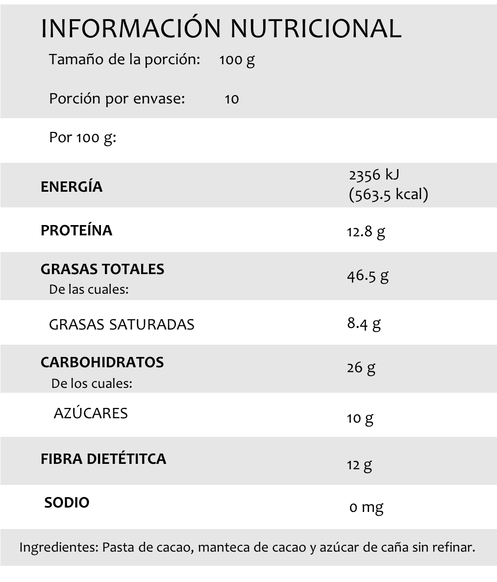 Barra de Chocolate 1kg Amargo 90% Cacao, 1kg