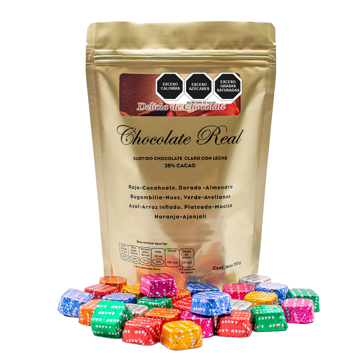 Cubitos de chocolate con semillas, 250g