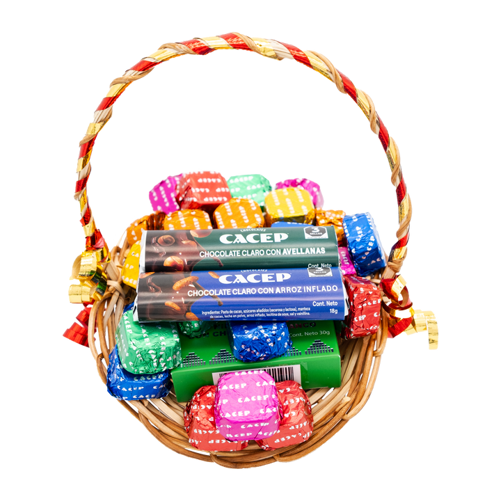 Canasta de mimbre, chica