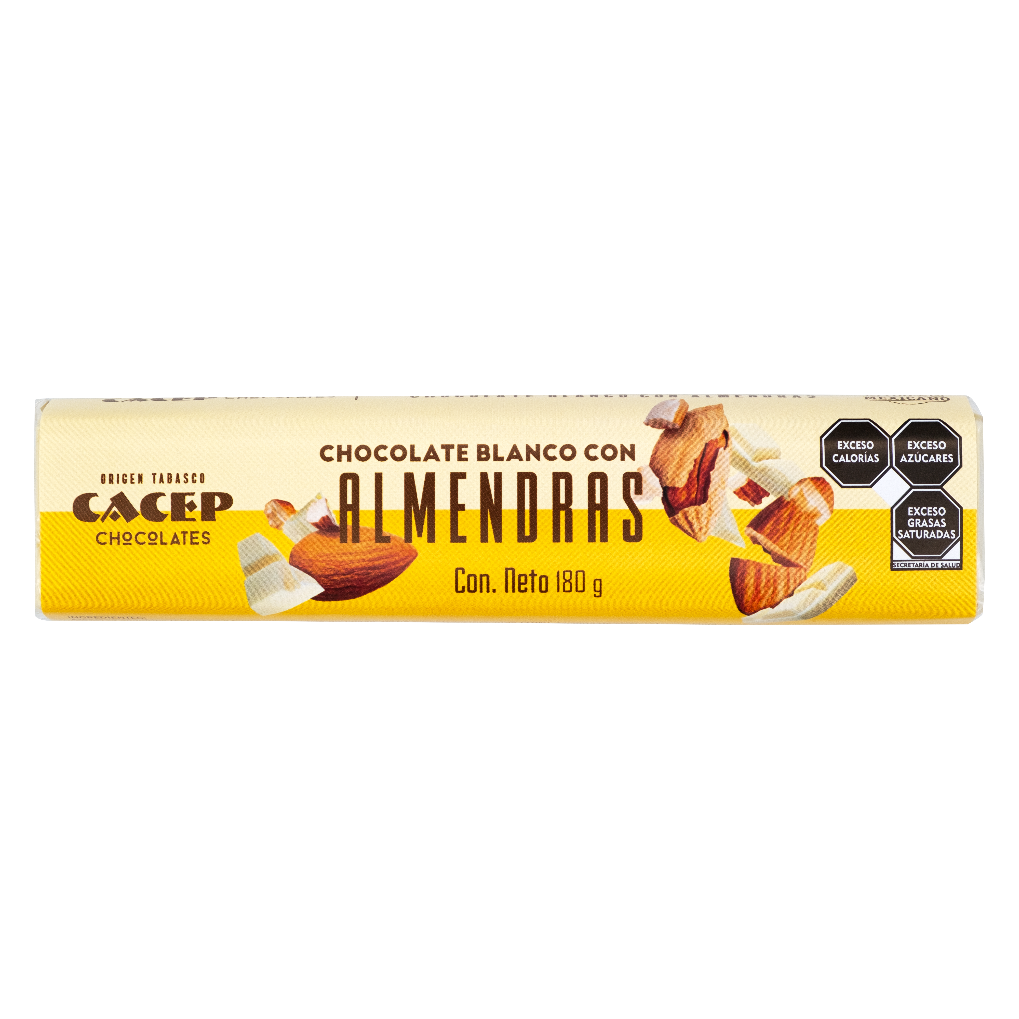 Chocolate blanco con almendras, 180g