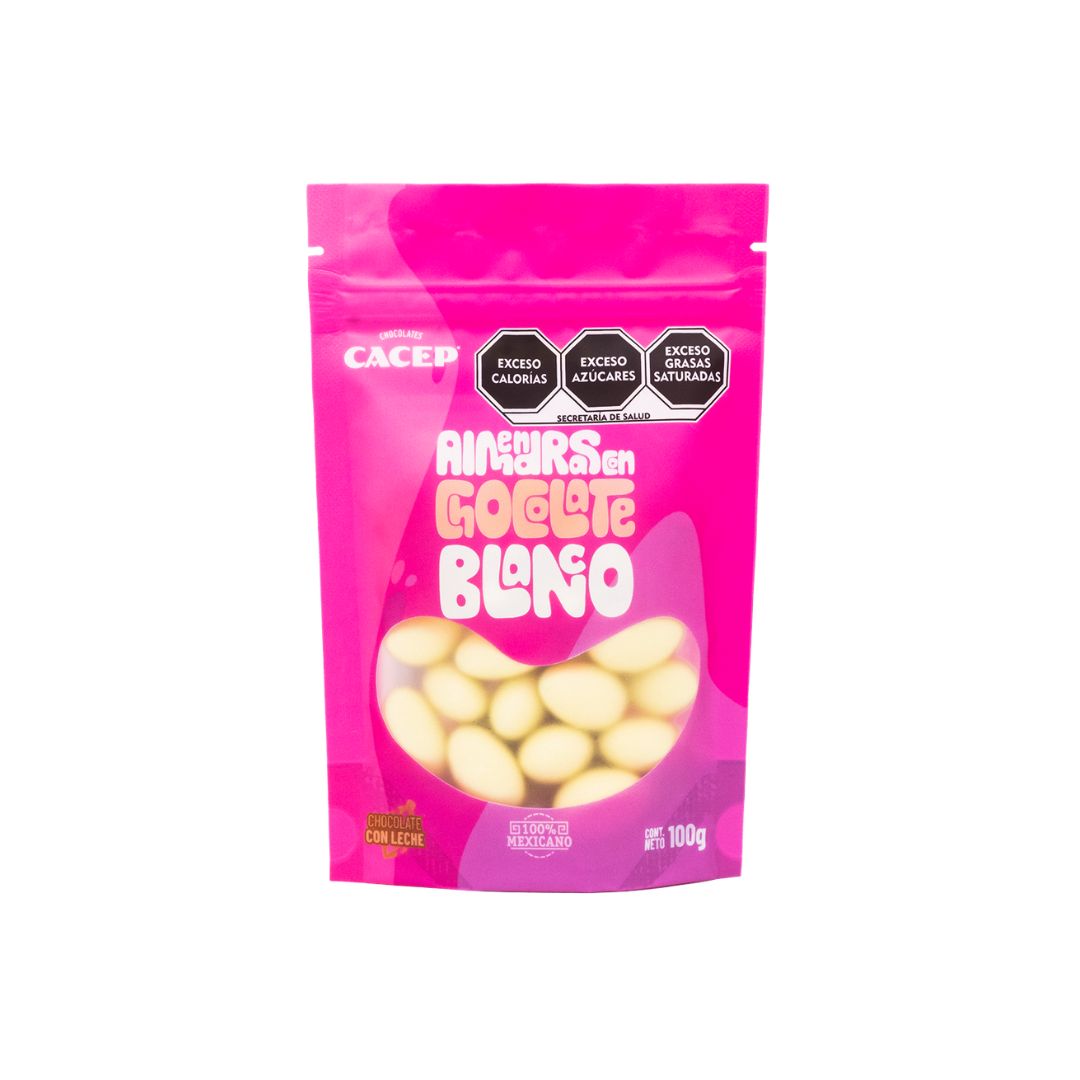 Almendras con Chocolate Blanco, 100 g, Confituras