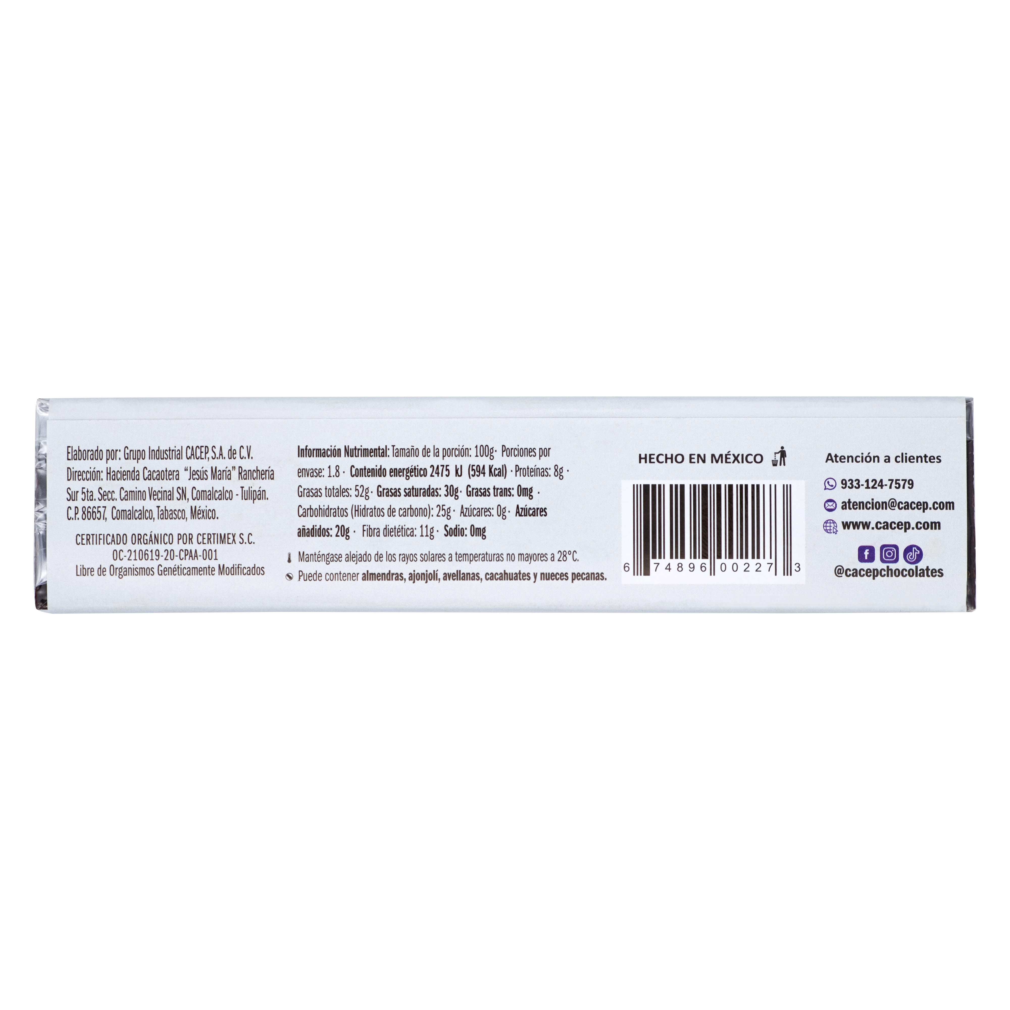 Chocolate Amargo 80% Cacao, 180g