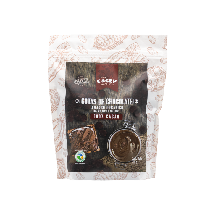 Gotas de Chocolate 100% Cacao, 500 g