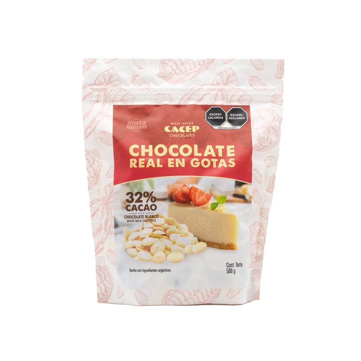 Gotas de Chocolate Blanco, 500 g