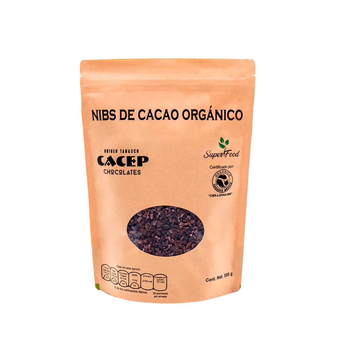 Nibs de cacao, 500g