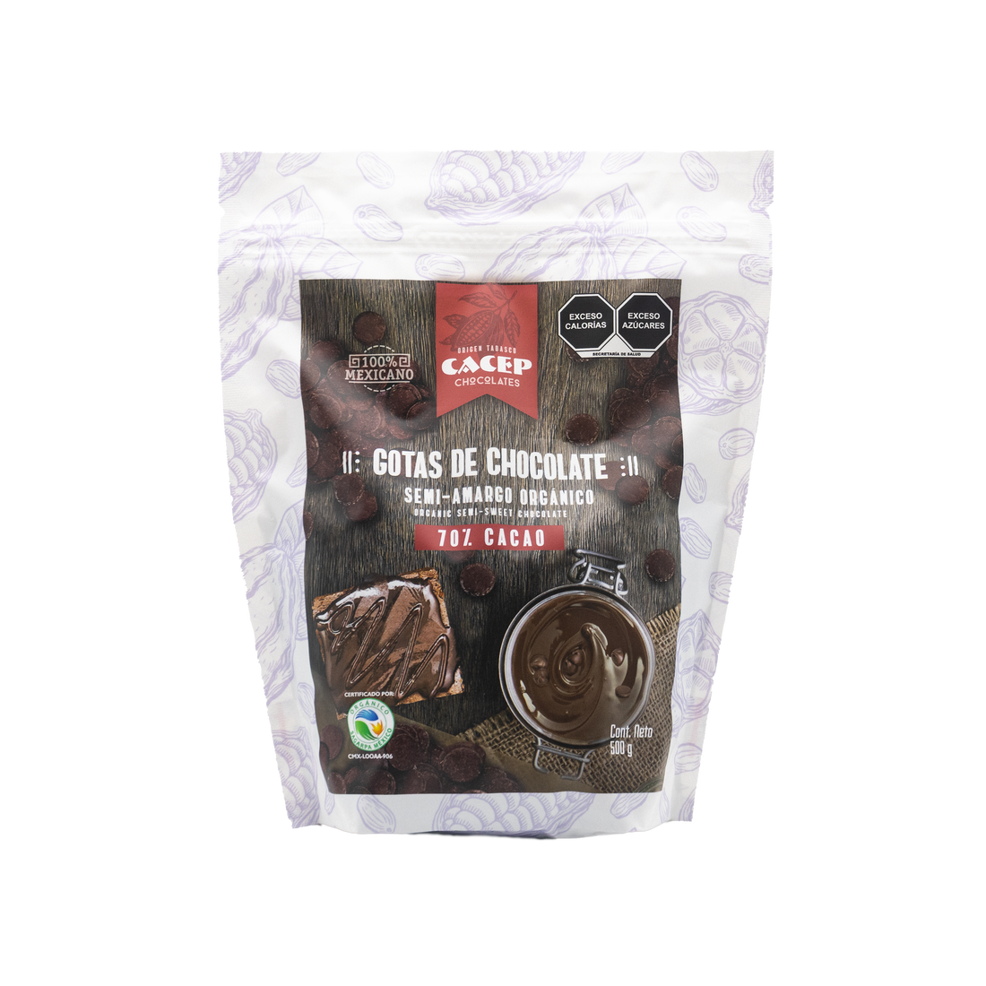 Gotas de Chocolate 70% Cacao, 500 g