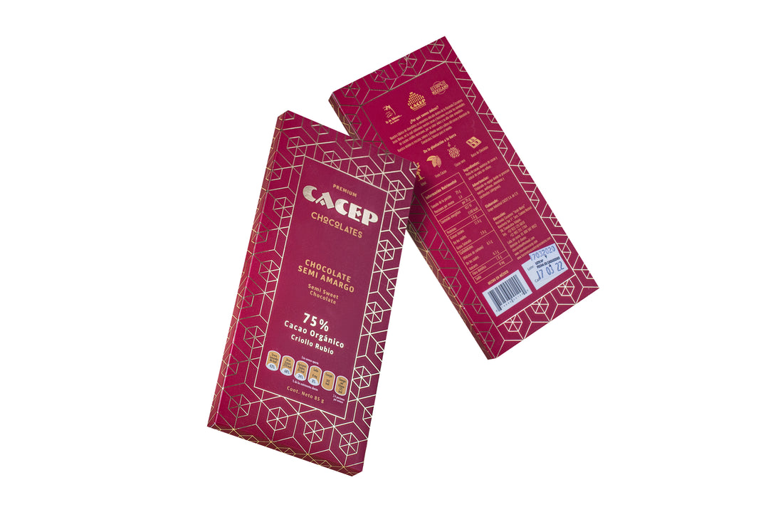 Barra de 85g Chocolate 75% Cacao Rubio