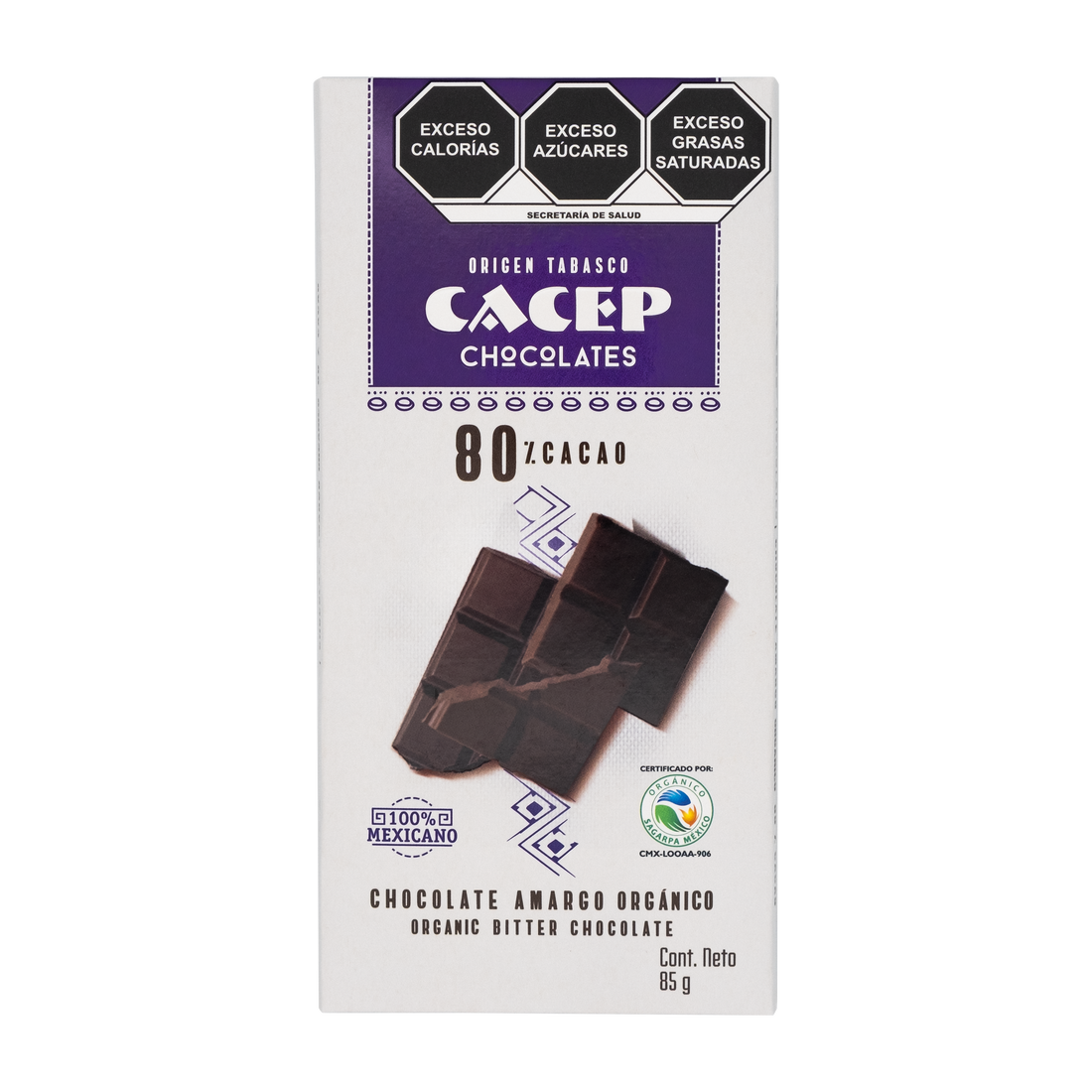 Barra de 85g Chocolate Amargo 80% Cacao