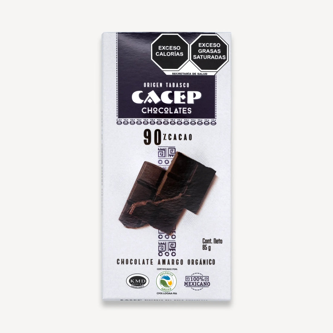 Barra de 85g Chocolate amargo 90% cacao