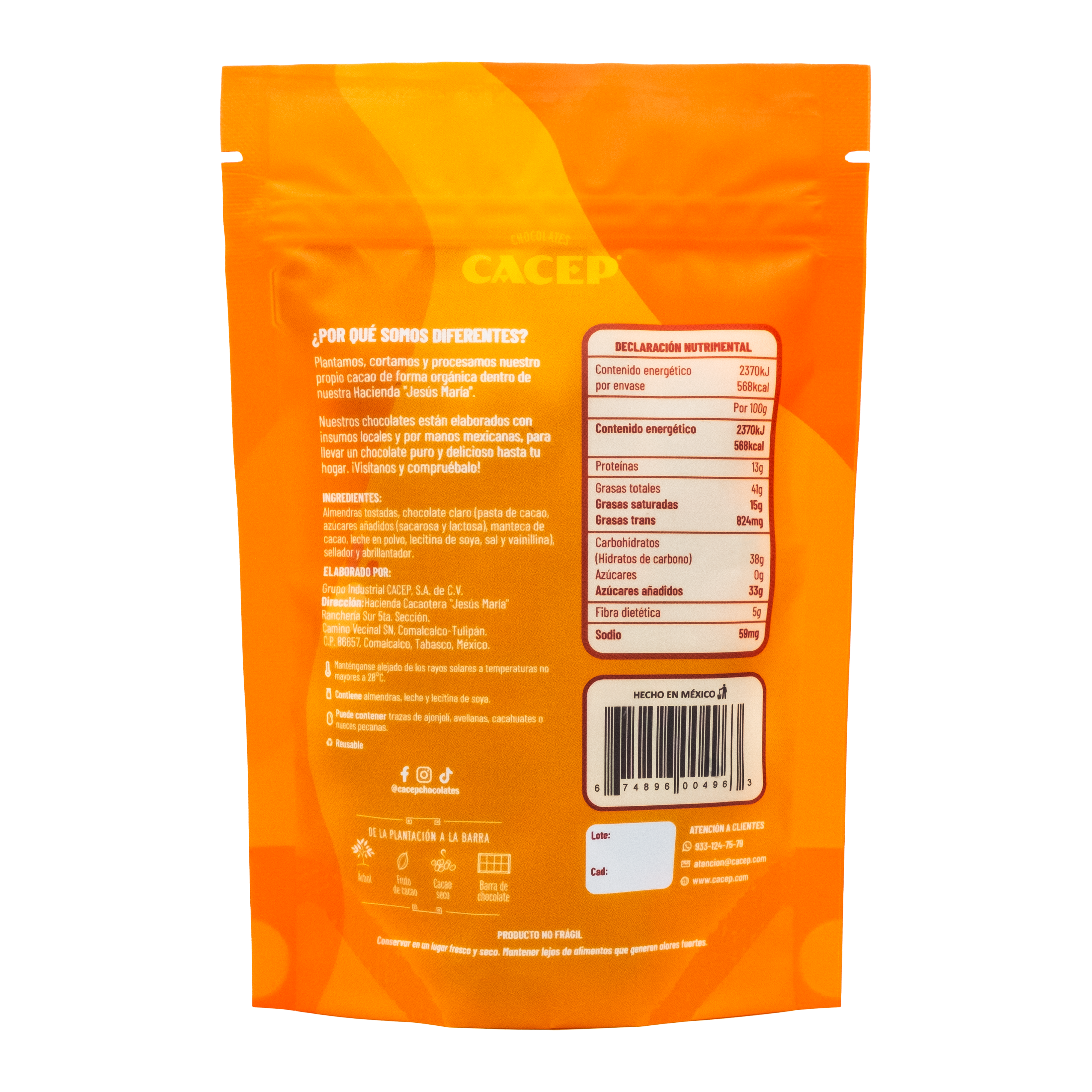 Almendras con Chocolate Claro, 100 g, Confitura