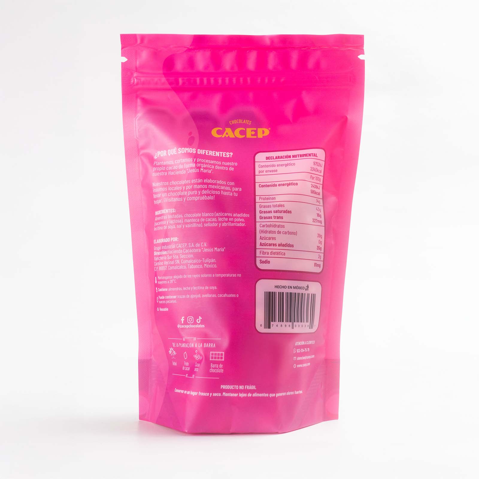 Almendras con chocolate blanco, Confituras  400 g