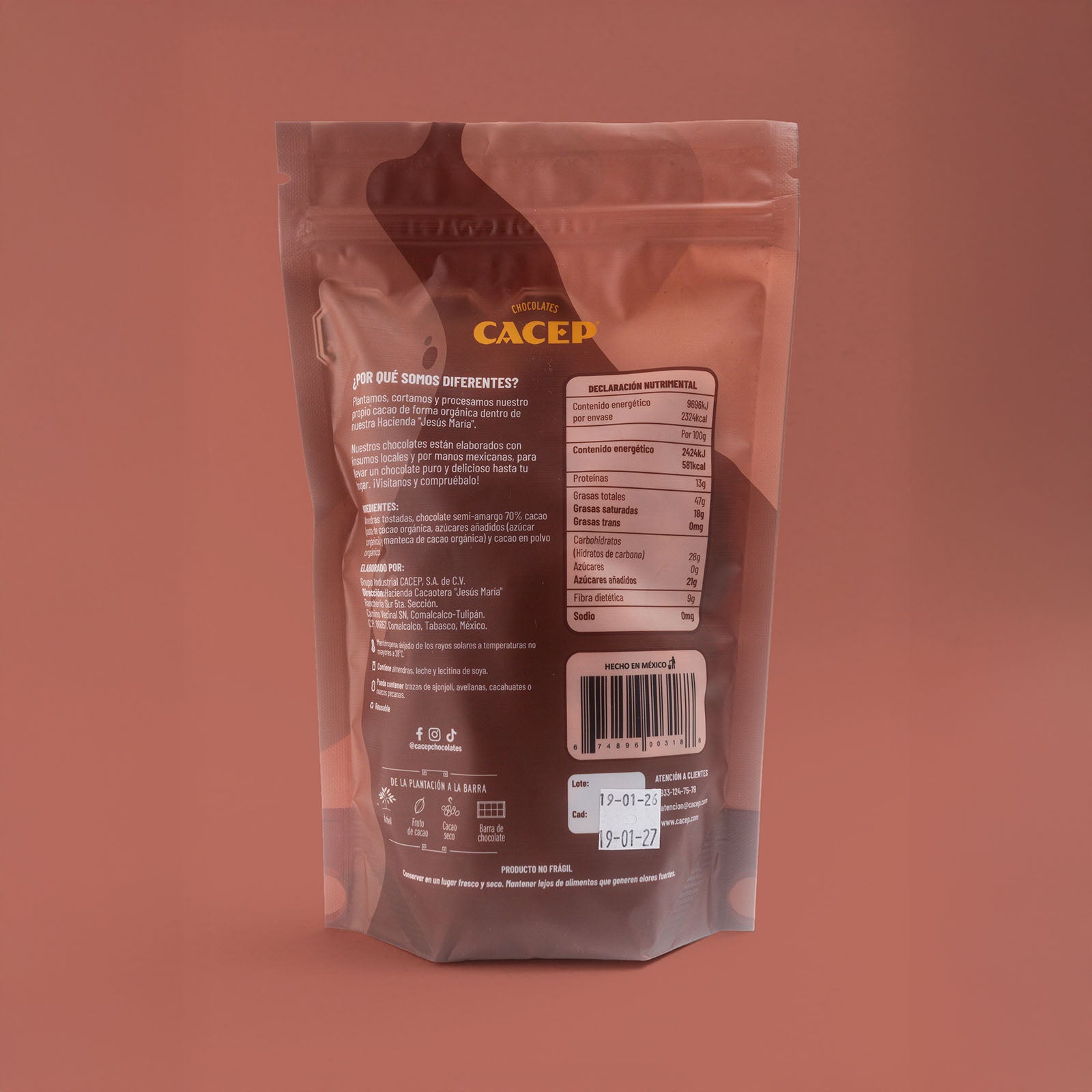 Almendras con chocolate semi amargo, Confituras 400 g