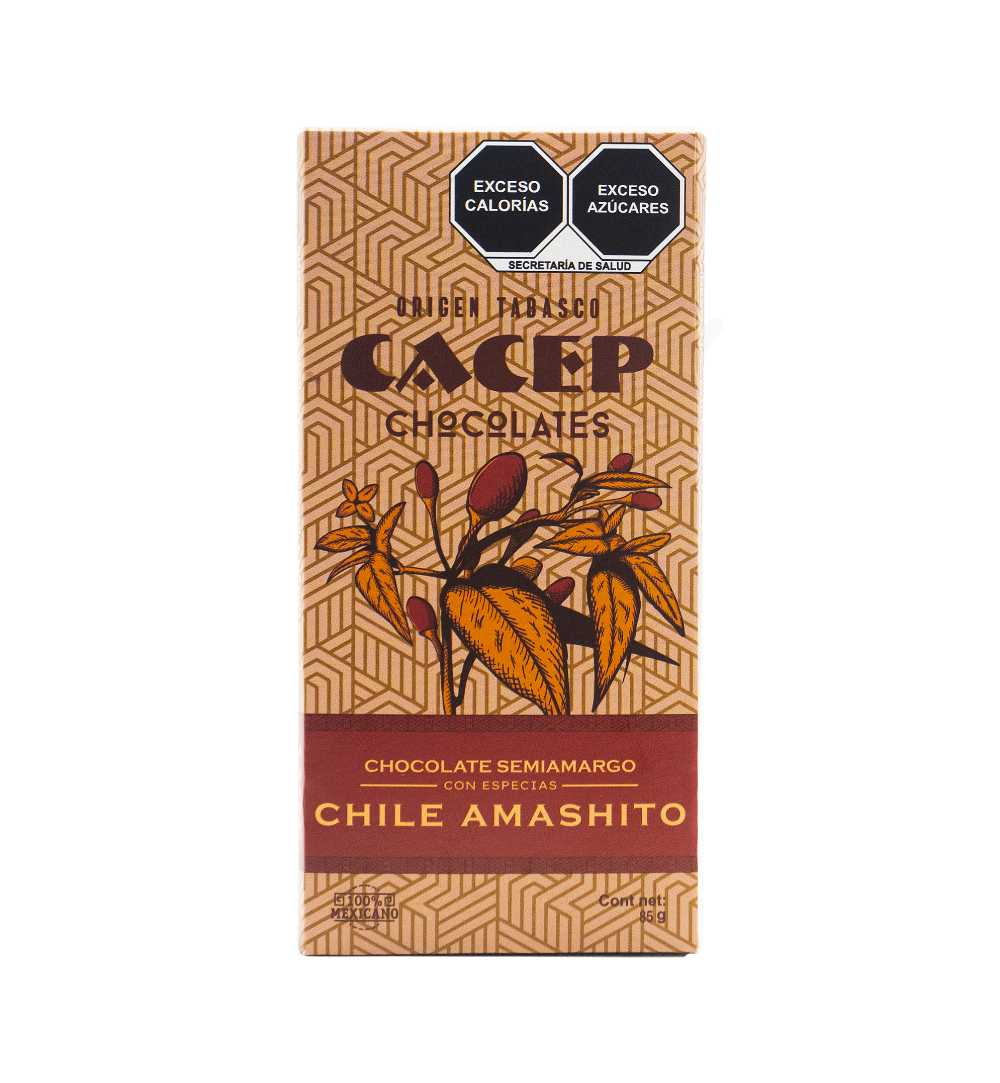 Barra de 85g Chocolate 70% con chile amashito