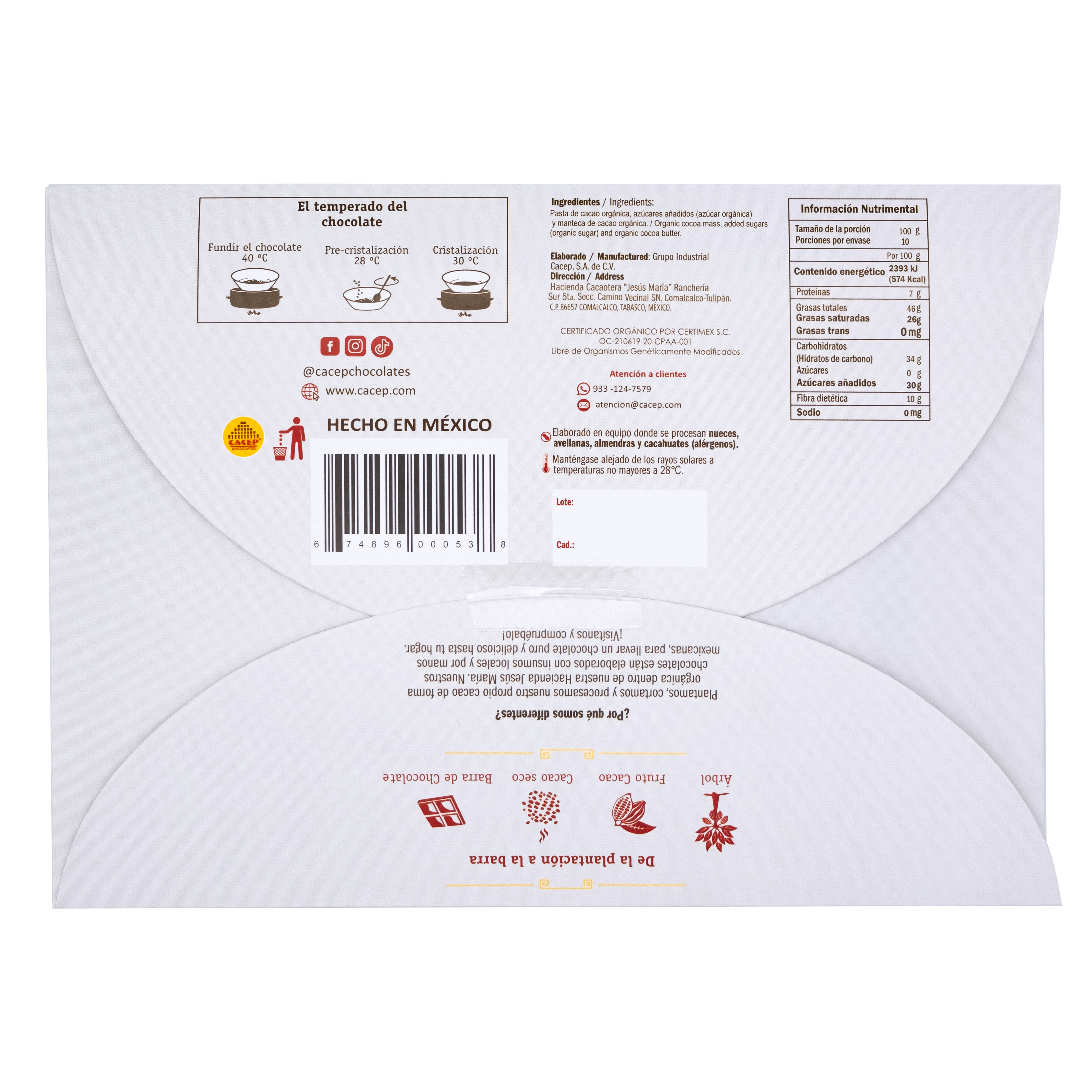 Barra de 1kg chocolate semi amargo 70% cacao