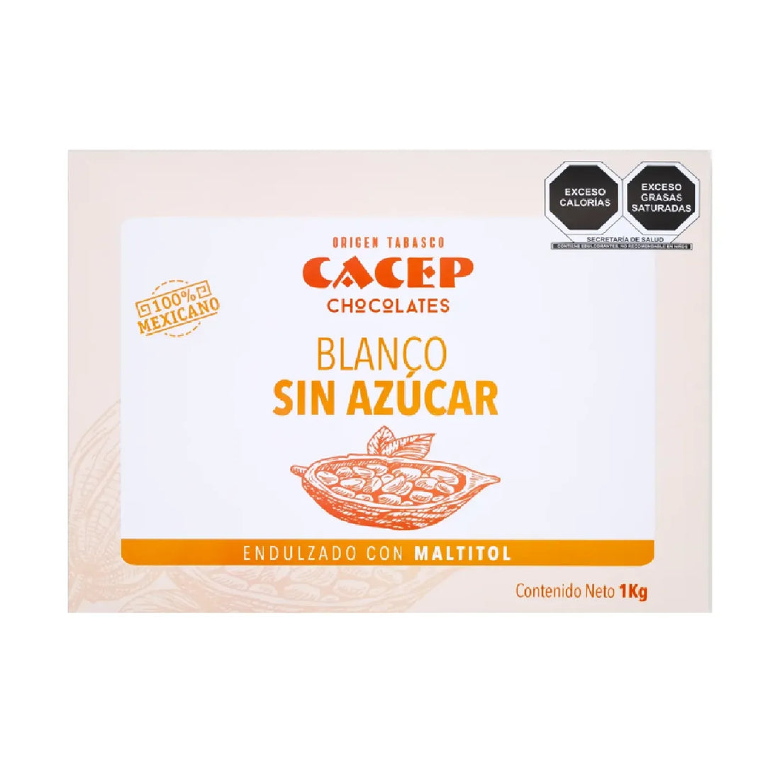 Barra de 1kg Chocolate Blanco SIN AZÚCAR