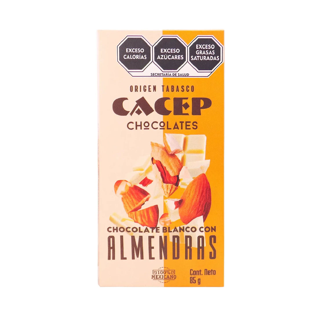 Barra de 85g Chocolate blanco con almendras