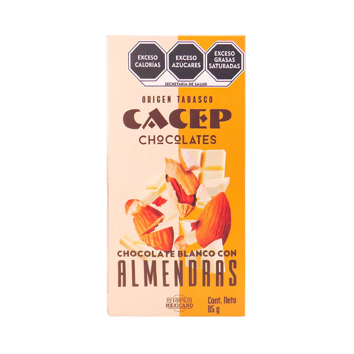 Barra de 85g Chocolate blanco con almendras