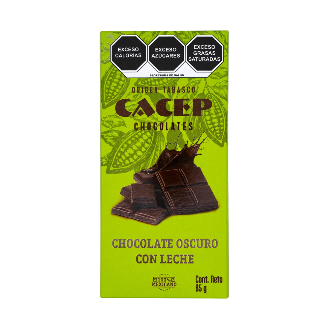Barra de 85g Chocolate Oscuro con Leche