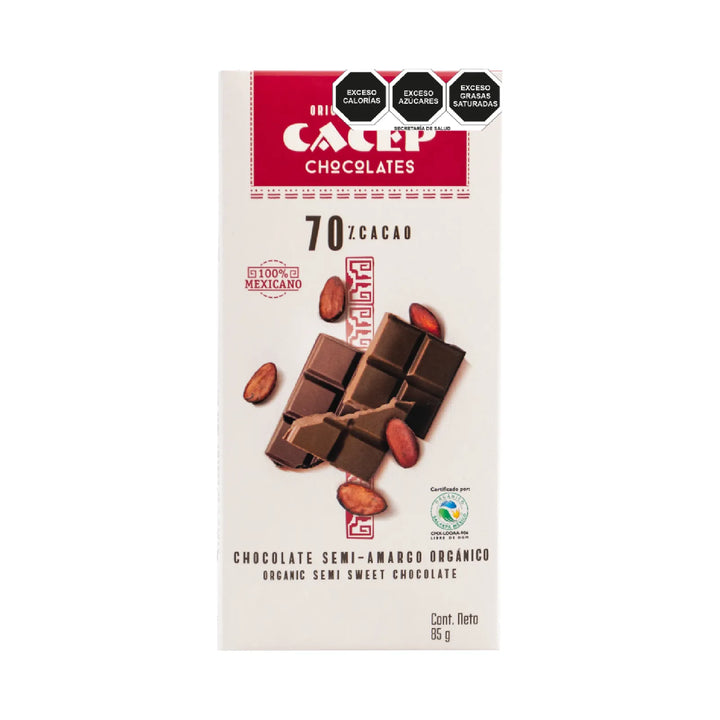 Barra de 85g Chocolate Semi Amargo 70% Cacao