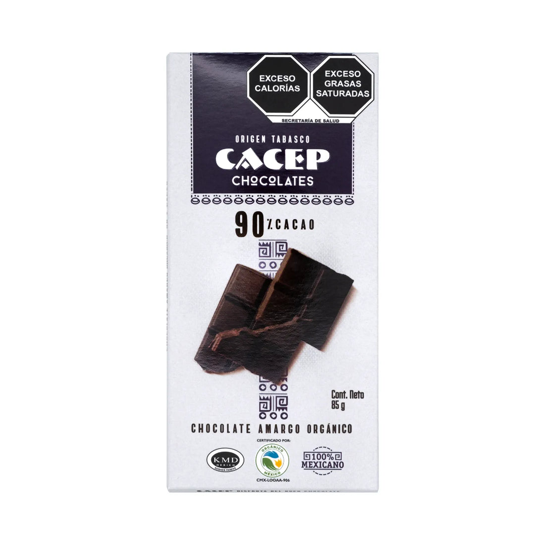 Barra de 85g Chocolate amargo 90% cacao