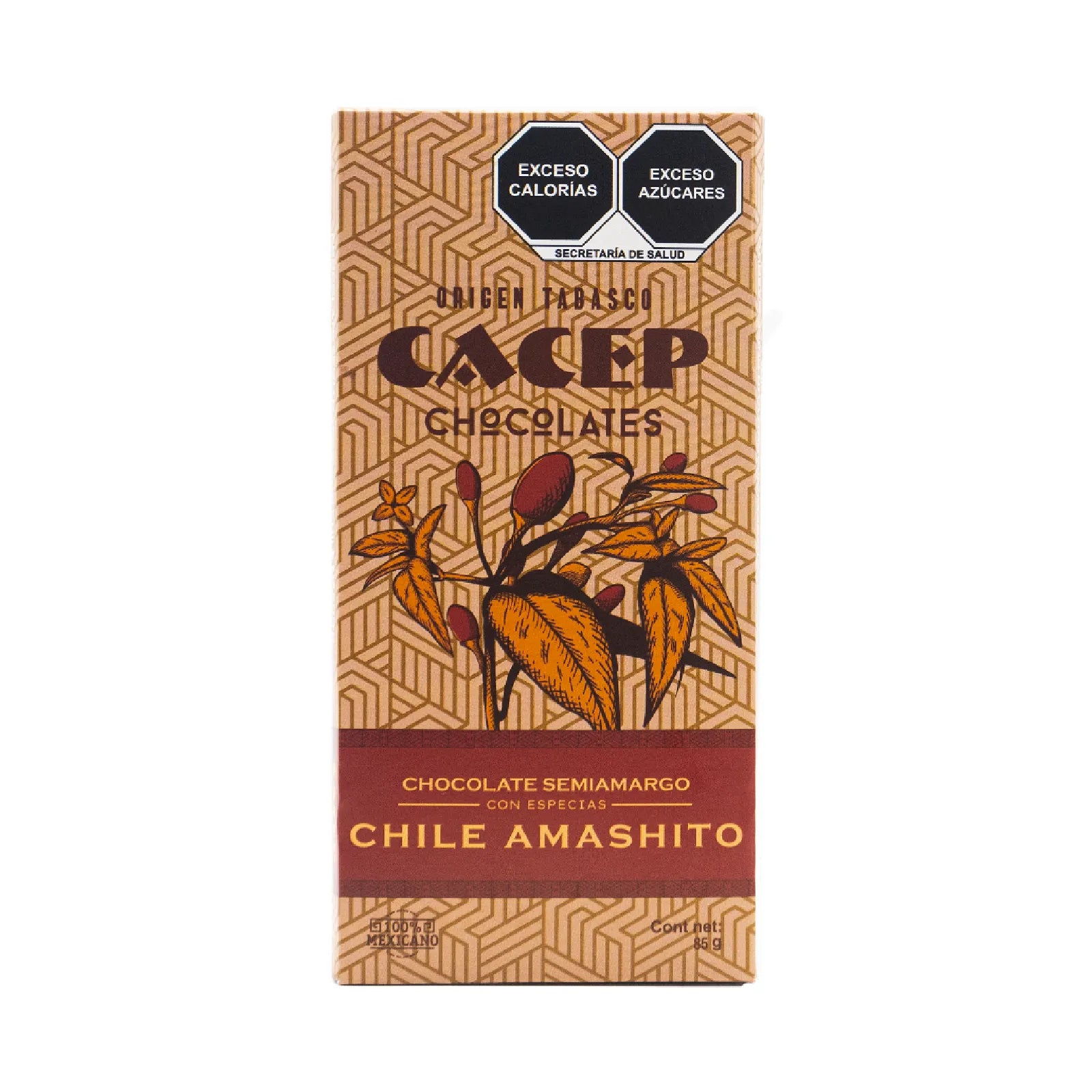 Barra de 85g Chocolate 70% con chile amashito