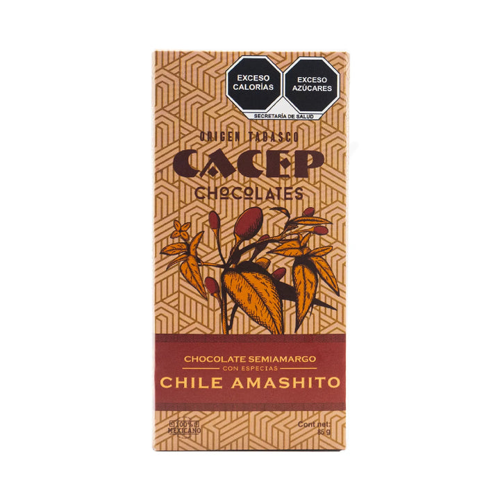 Barra de 85g Chocolate 70% con chile amashito