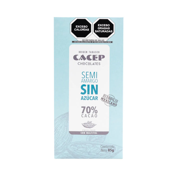 Barra de 85g Chocolate Semi Amargo SIN AZÚCAR