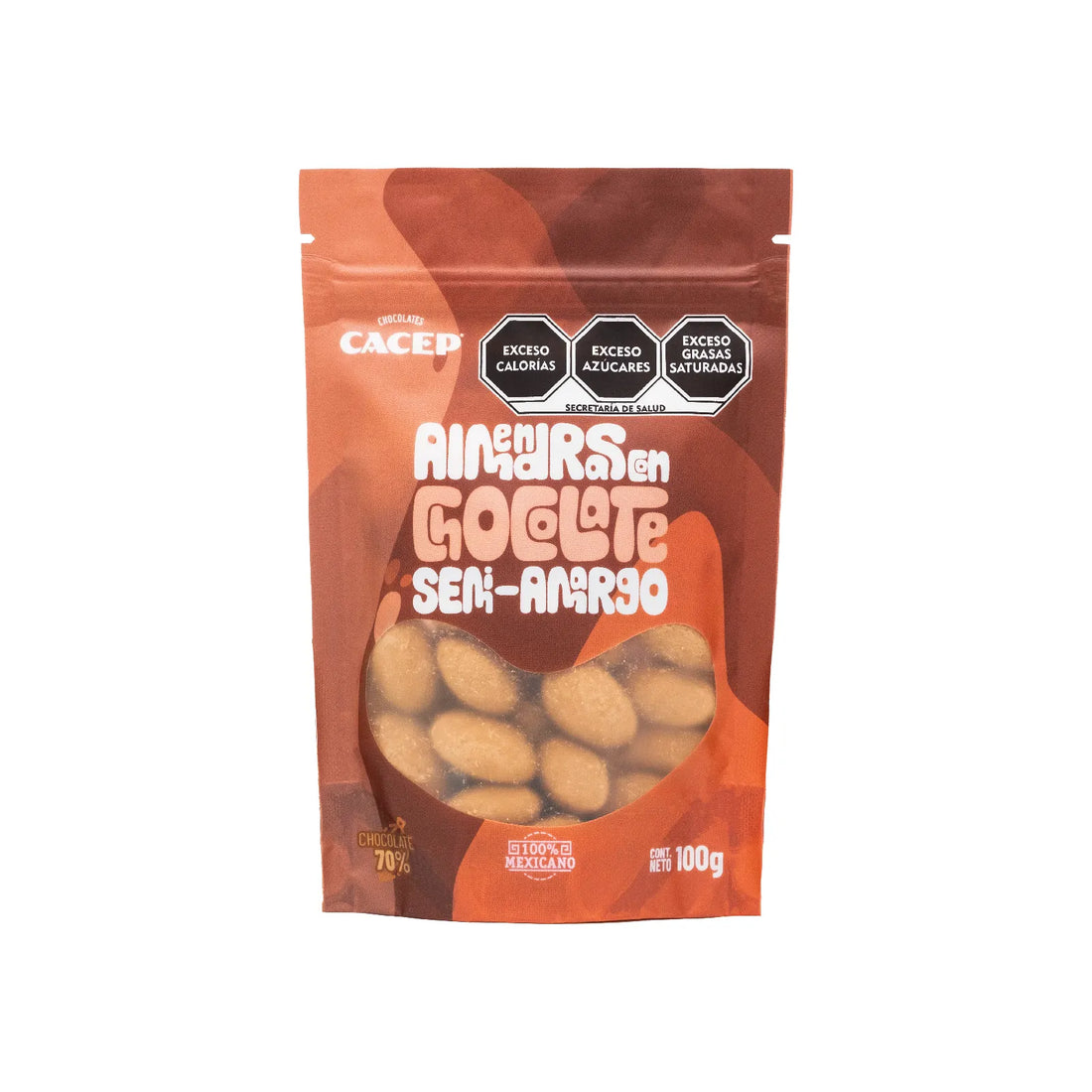 Almendras con Chocolate 70%, 100 g, Confitura