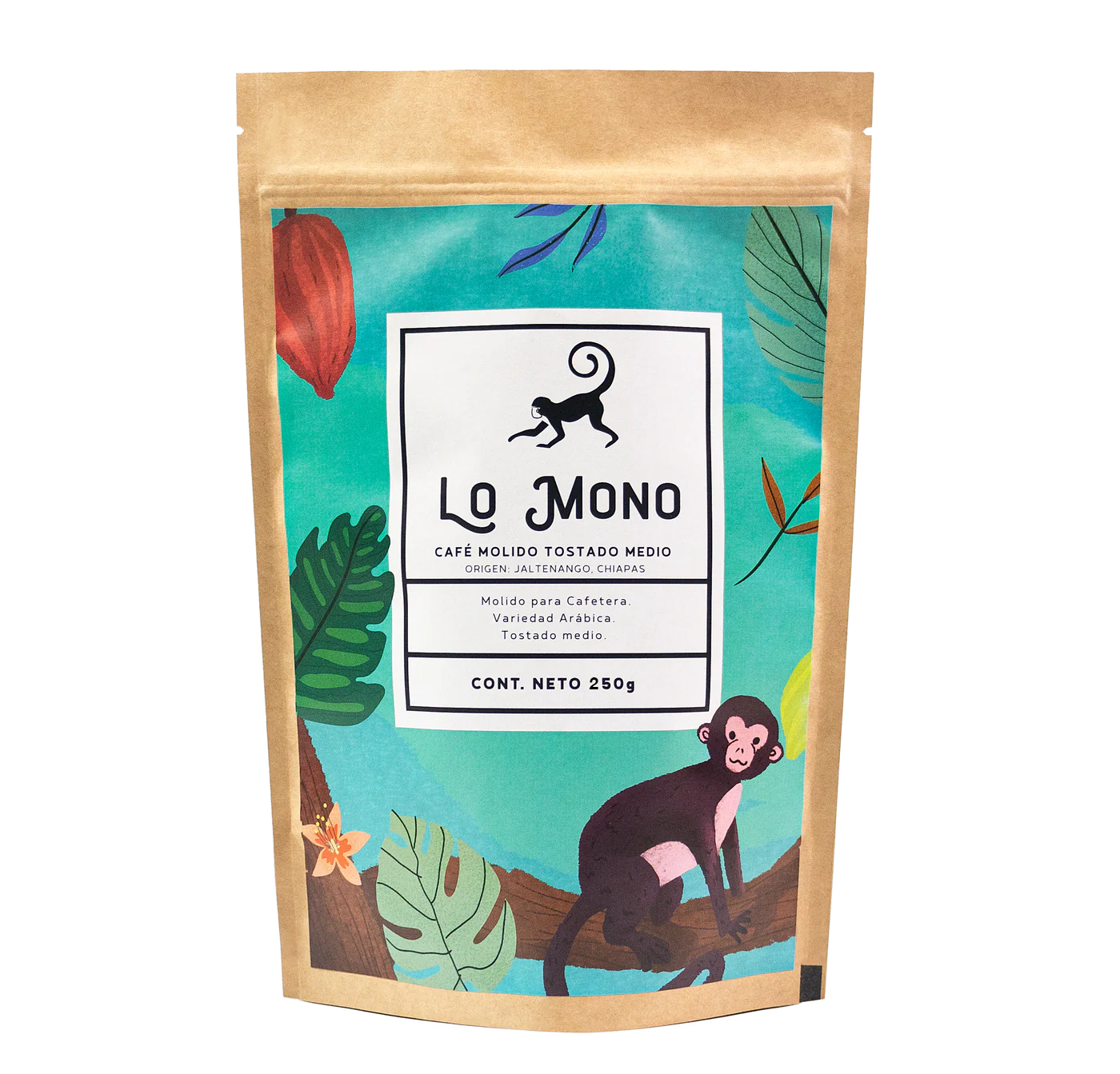 Café lo mono 250g, tostado medio (verde)