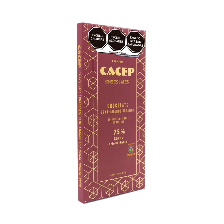 Barra de 85g Chocolate 75% Cacao Rubio