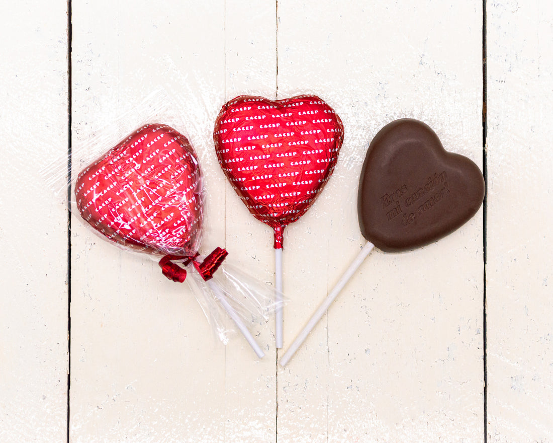 Paleta de Corazón de Chocolate Grande 45g