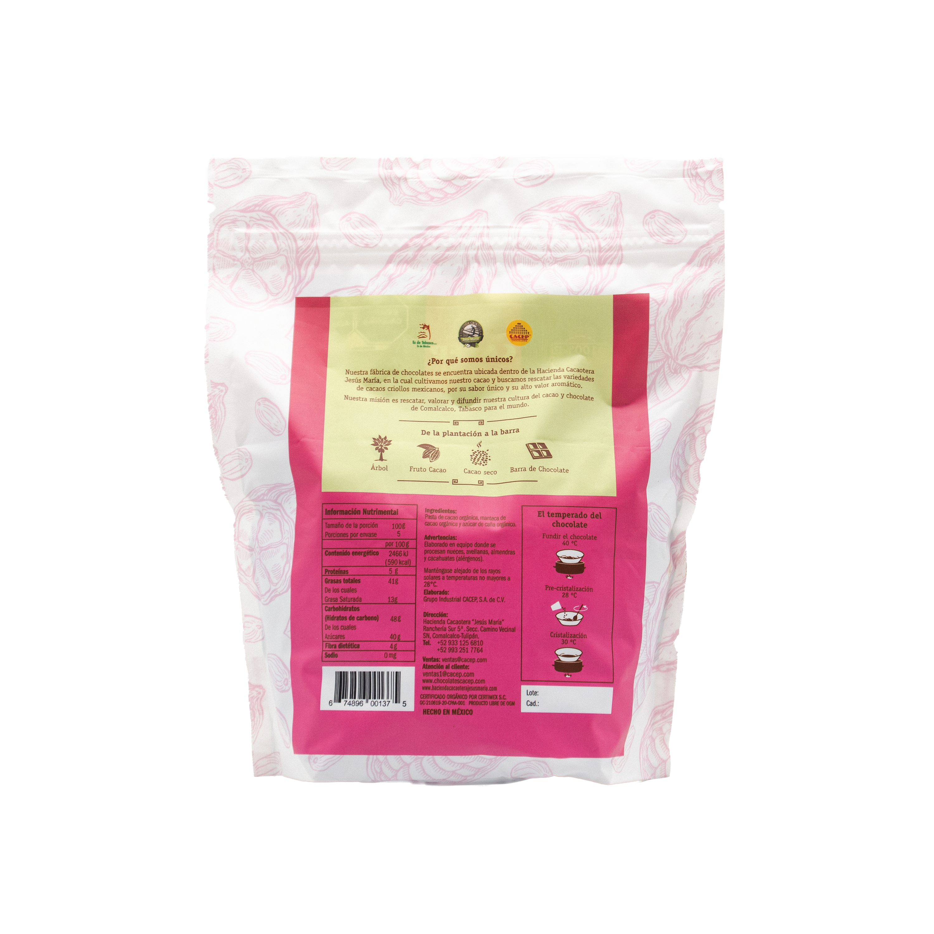 Gotas de Chocolate 60% Cacao , 500 g