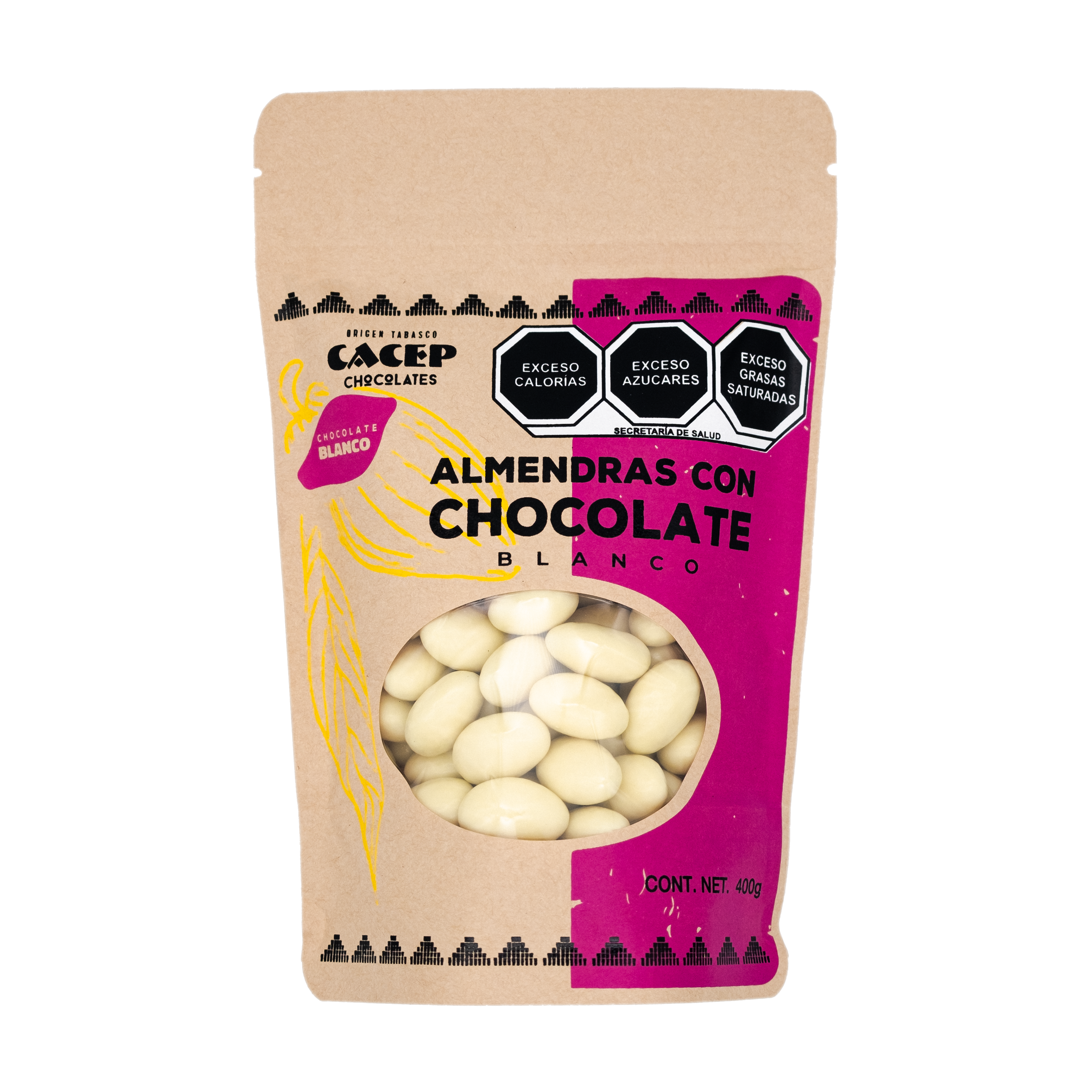 Almendras con chocolate blanco, Confituras  400 g