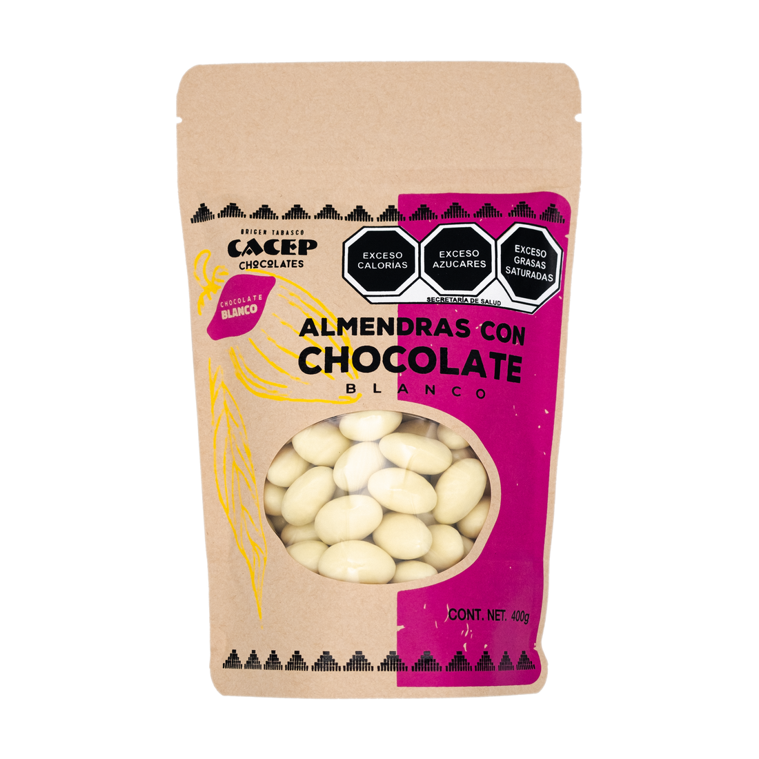 Almendras con chocolate blanco, Confituras  400 g