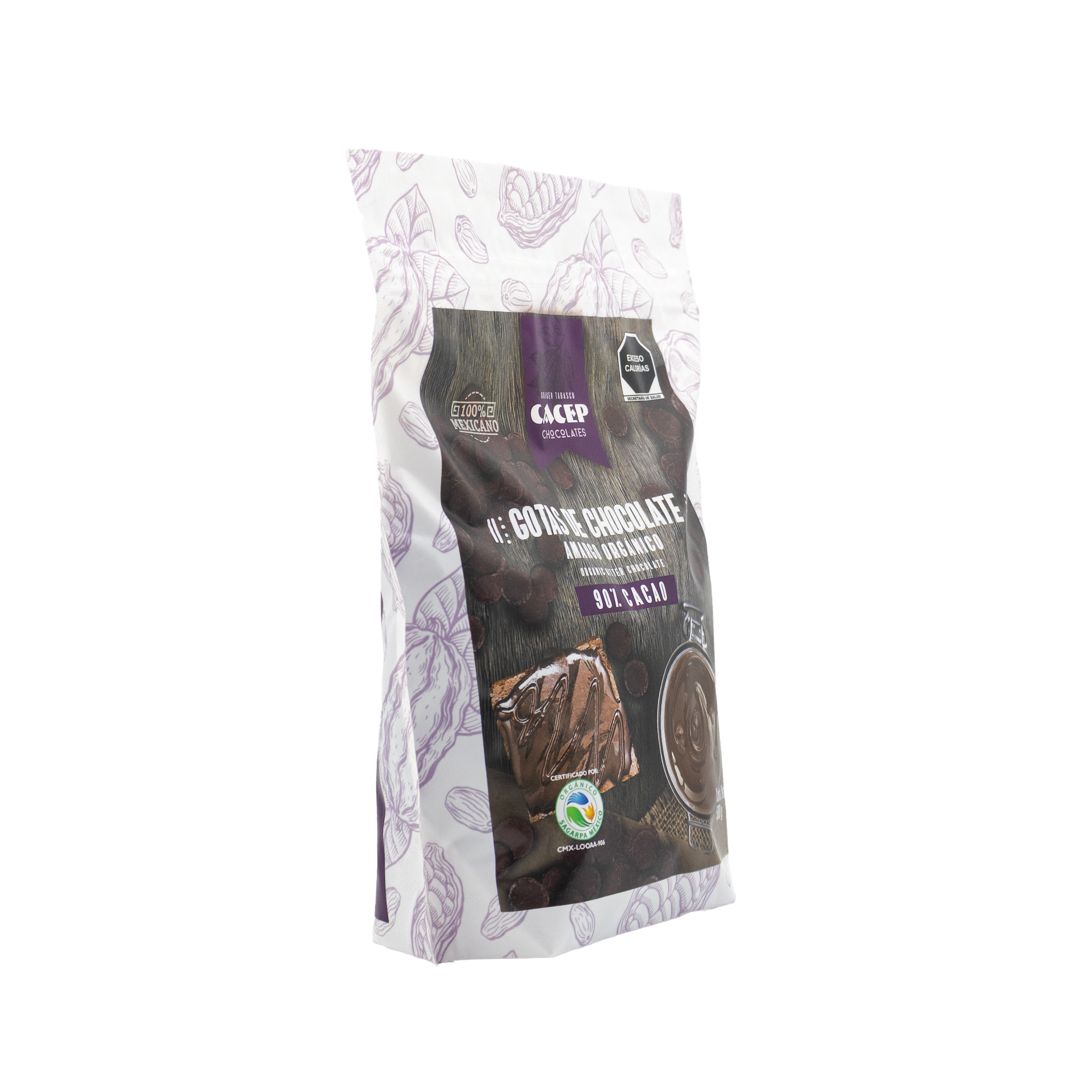 Gotas de Chocolate 90% Cacao Orgánico, 500 g