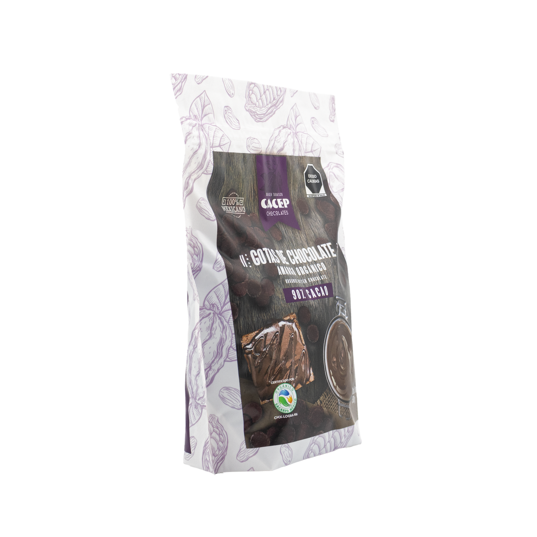 Gotas de Chocolate 90% Cacao Orgánico, 500 g