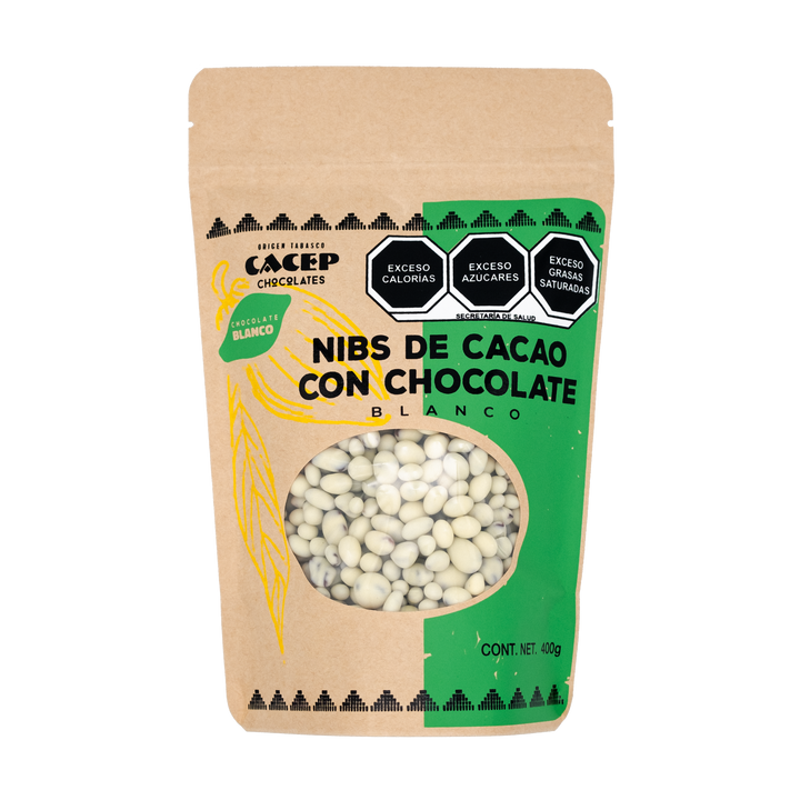 Nibs de cacao con chocolate blanco, Confituras 400 g