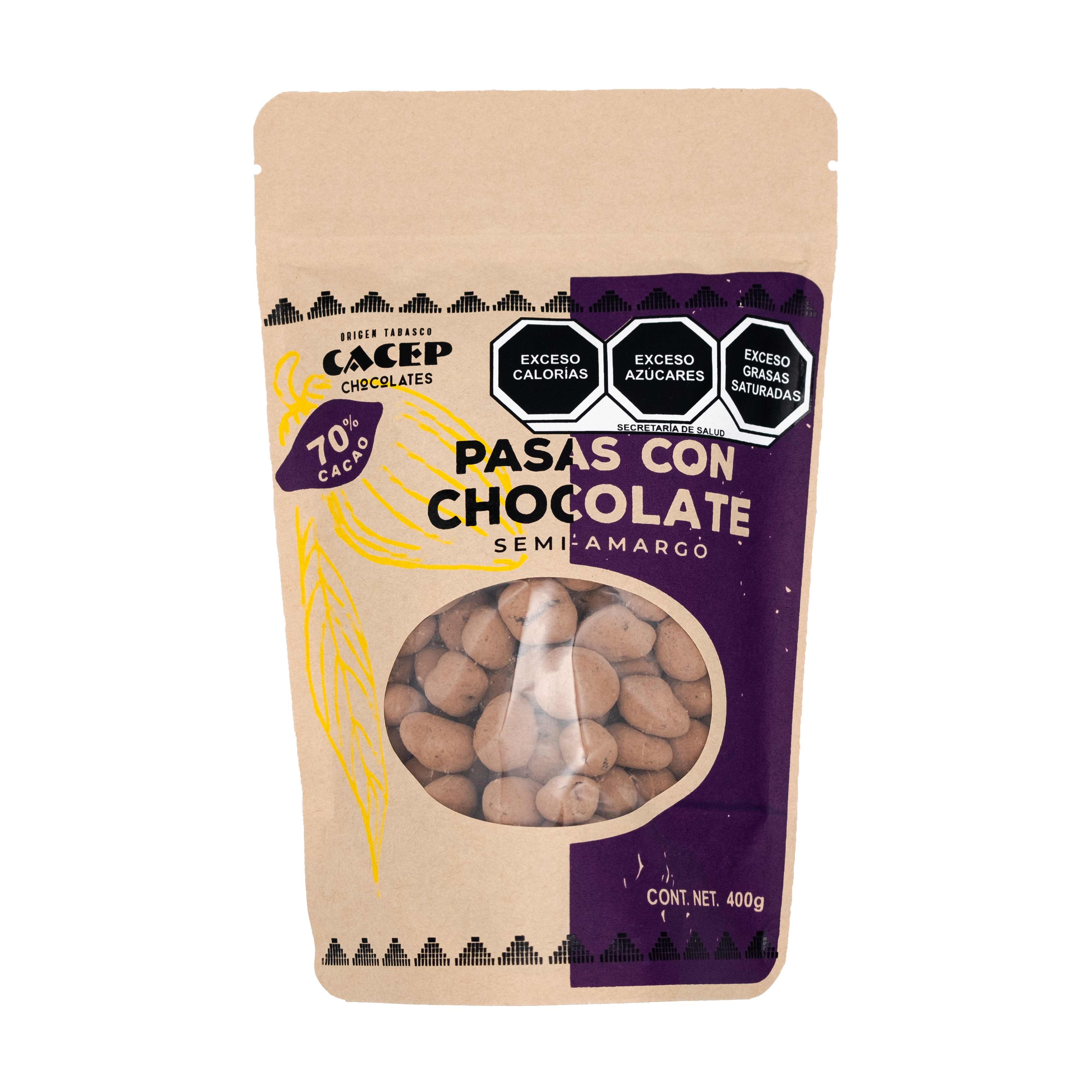 Pasas con chocolate semi amargo, Confituras  400 g