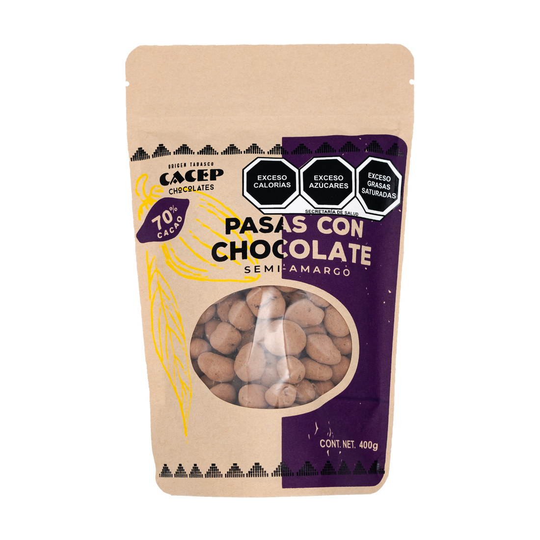 Pasas con chocolate semi amargo, Confituras  400 g