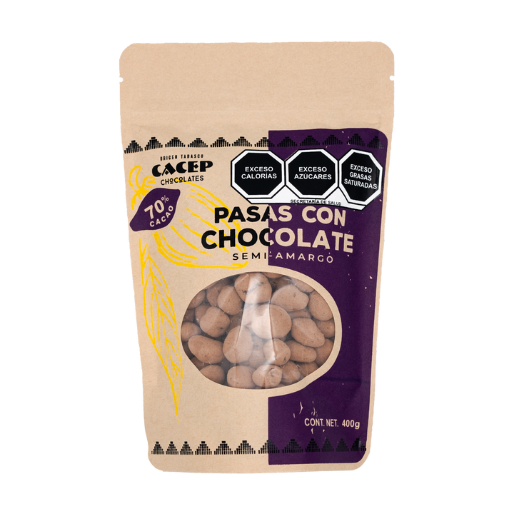 Pasas con chocolate semi amargo, Confituras  400 g