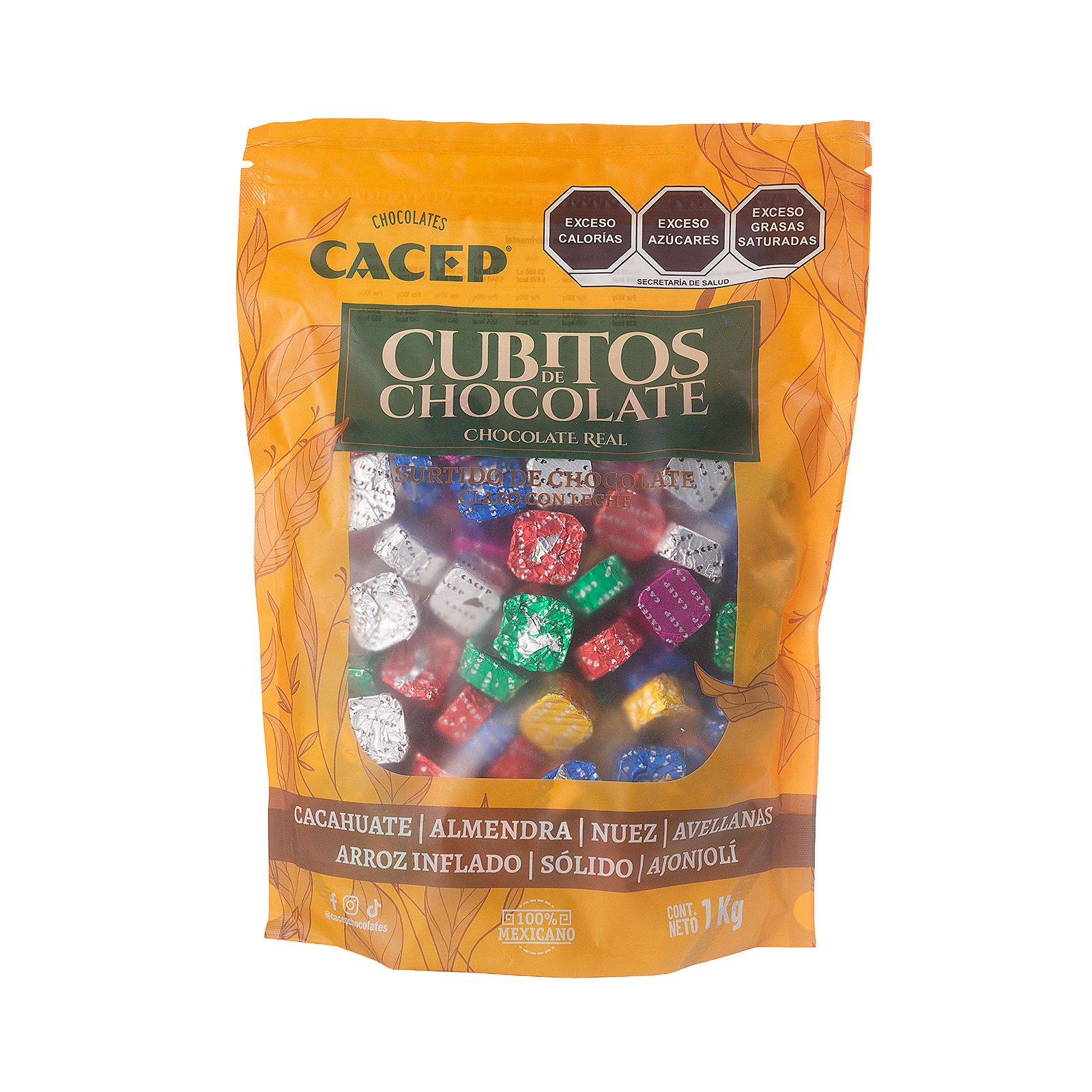Cubitos de chocolate con semillas, 1kg