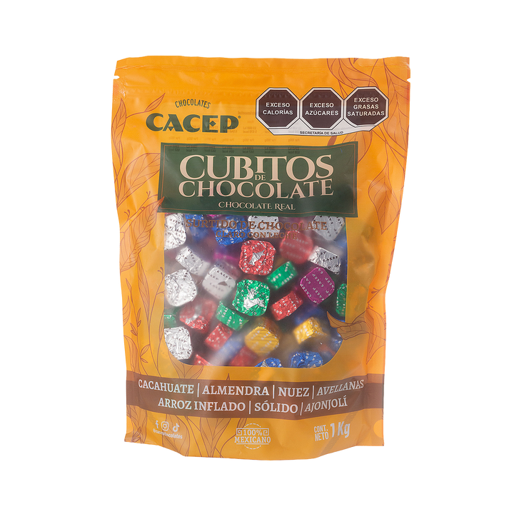 Cubitos de chocolate con semillas, 1kg