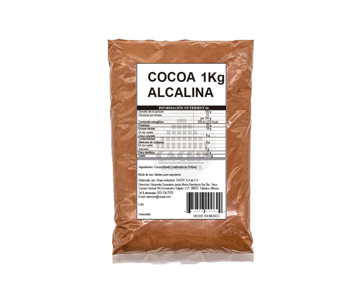 Cocoa en polvo alcalino, 1kg