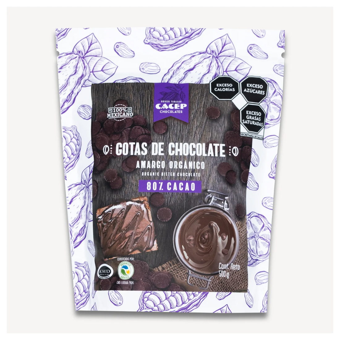 Gotas de Chocolate 80% Cacao, 500 g