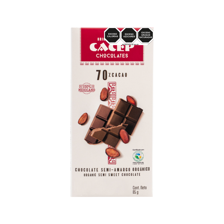 Barra de 85g Chocolate Semi Amargo 70% Cacao