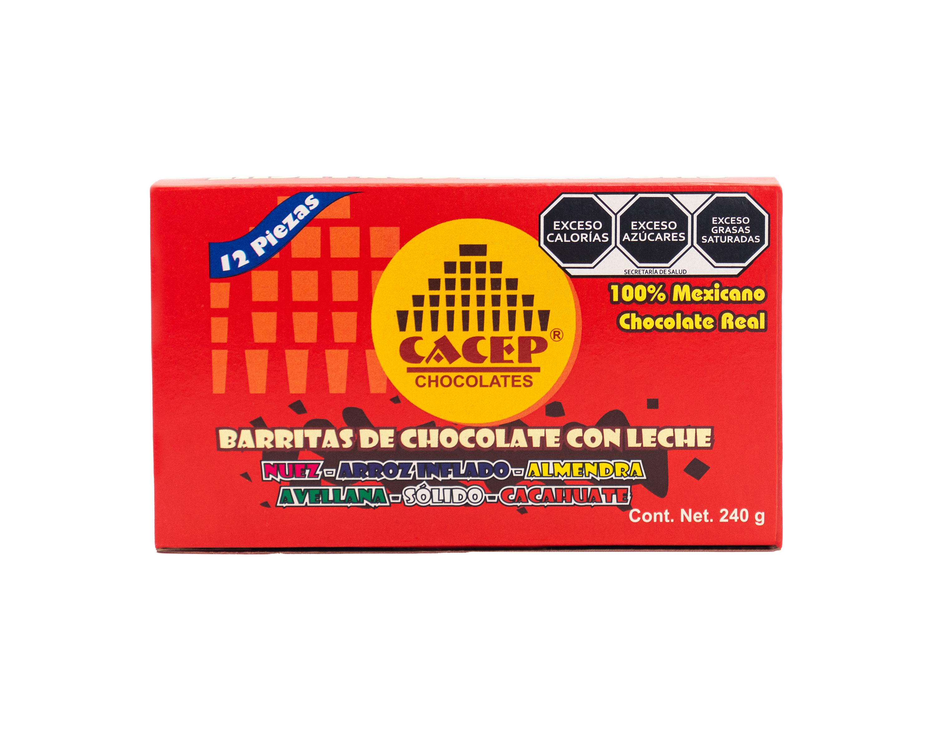 Cajita de barritas surtidas Paq de 12 (con semillas), 12pz